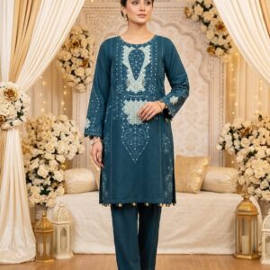 2 piece Embroidered Winter Cotton