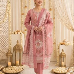 3 piece Embroidered Winter Cotton-6