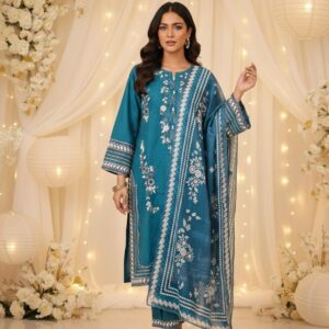 3 piece Embroidered Winter Cotton-8