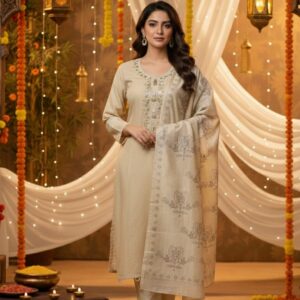 3 piece Embroidered Winter Cotton-9