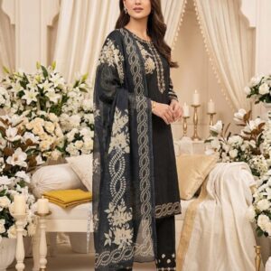 3 piece Embroidered Winter Cotton-12