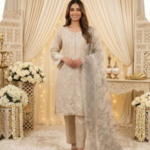 3 piece Embroidered Winter Cotton-4