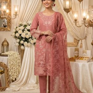 3 piece Embroidered Winter Cotton-2