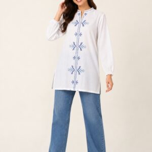 White Azure Kurti